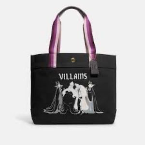 NWT Coach Disney X Coach Tote Villains Canvas